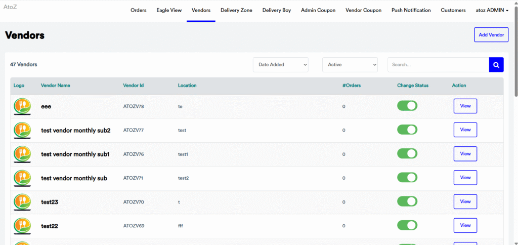 atoz admin panel vendors atoz admin panel vendors